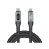 DeLOCK USB 40 Gbps data- ja pikalatauskoaksiaalikaapeli 1 m USB PD 3.1 240 W