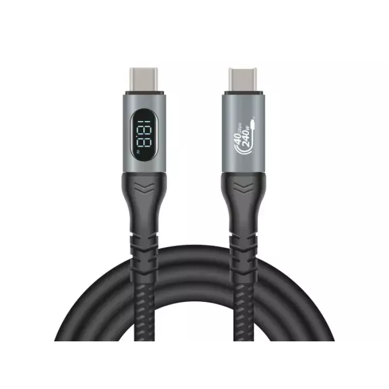 DeLOCK USB 40 Gbps data- ja pikalatauskoaksiaalikaapeli 1 m USB PD 3.1 240 W