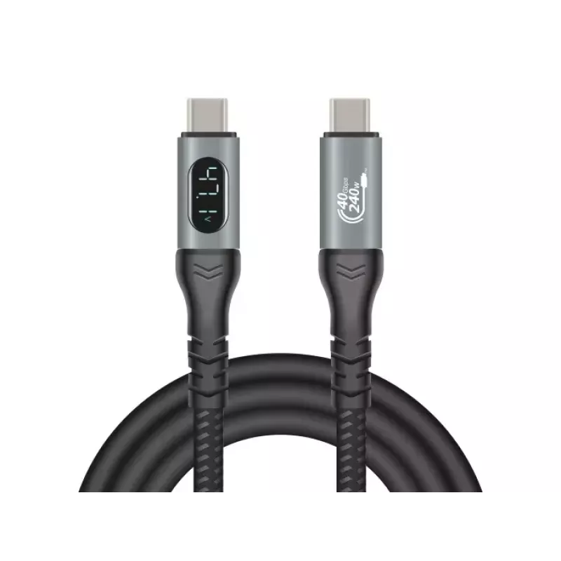 DeLOCK USB 40 Gbps data- ja pikalatauskoaksiaalikaapeli 1 m USB PD 3.1 240 W