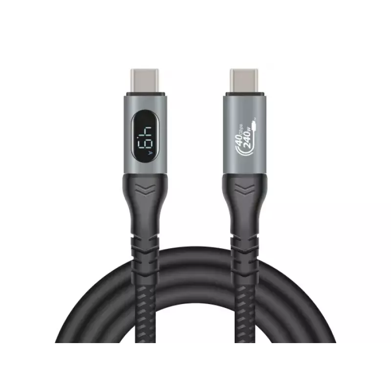 DeLOCK USB 40 Gbps data- ja pikalatauskoaksiaalikaapeli 1 m USB PD 3.1 240 W