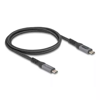 DeLOCK USB 40 Gbps data- ja pikalatauskoaksiaalikaapeli 1 m USB PD 3.1 240 W