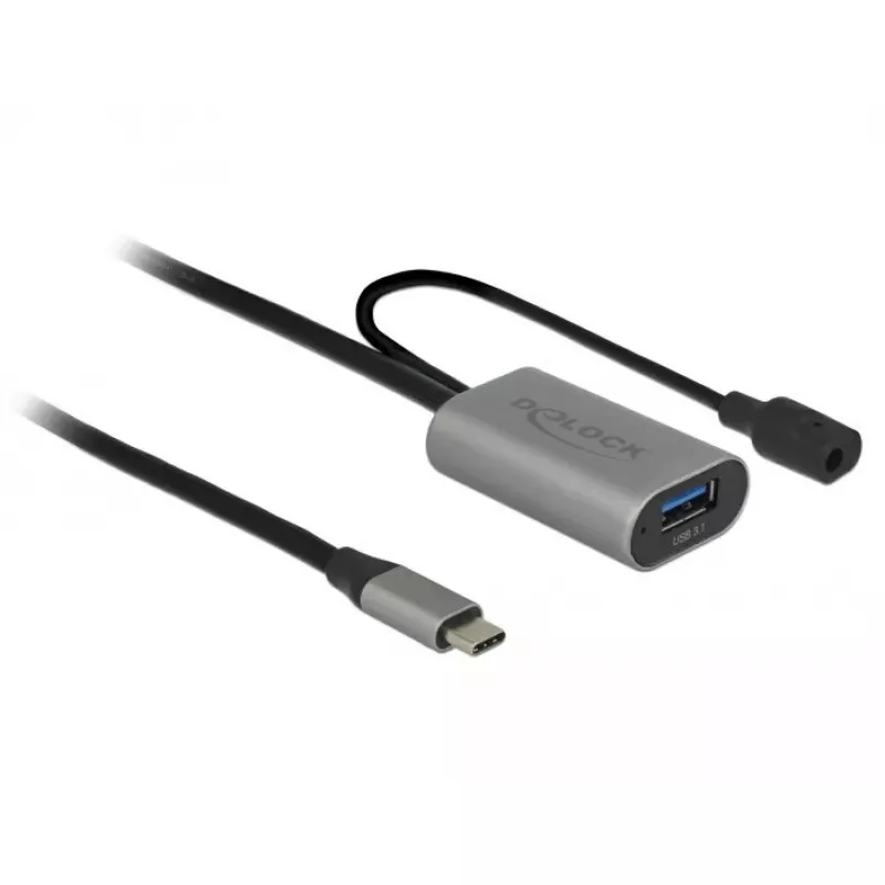 USB-kaapeli DeLOCK 85391 USB 3.2 Gen 1 5 m USB-A USB-C musta harmaa