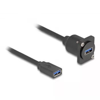 DeLOCK D-tyypin USB-kaapeli Type-A-pistorasia – Type-A-pistorasia 5 Gbit/s 20 cm