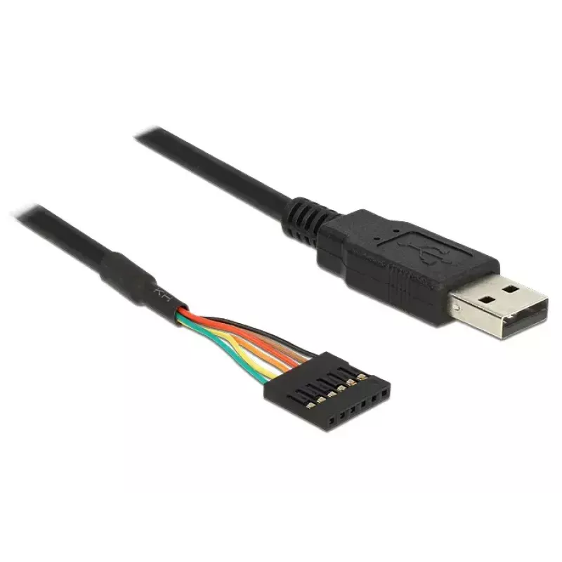 USB-kaapeli DeLOCK 1,8 m USB2.0-A/TTL 6-pin musta