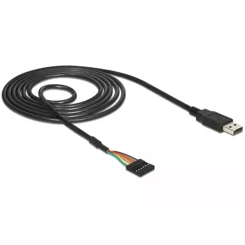 USB-kaapeli DeLOCK 1,8 m USB2.0-A/TTL 6-pin musta