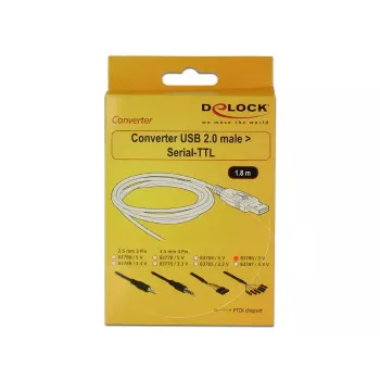 USB-kaapeli DeLOCK 1,8 m USB2.0-A/TTL 6-pin musta