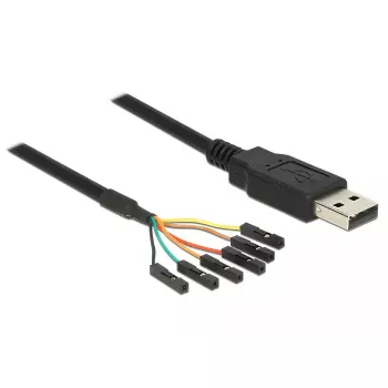USB-kaapeli DeLOCK 1,8 m USB2.0-A/TTL 6-pin musta