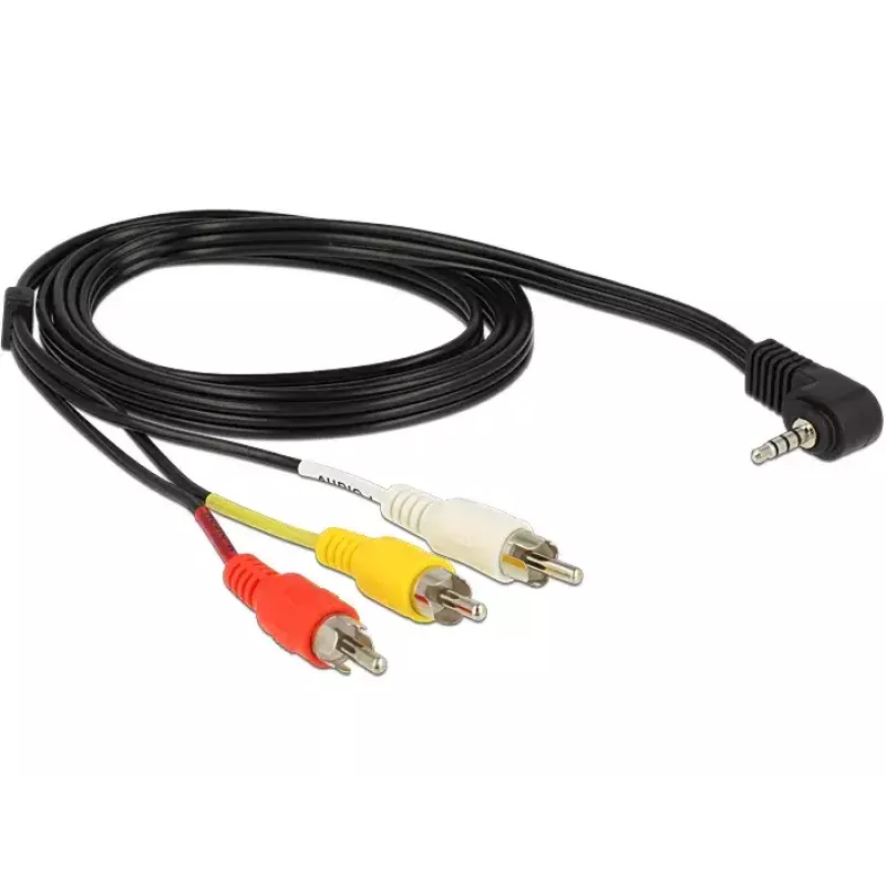 Audiokaapeli DeLOCK 84724 1,5 m 3,5 mm 3 × RCA musta