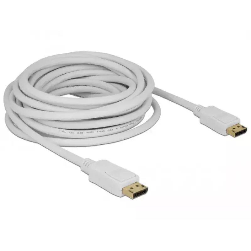 DisplayPort-kaapeli DeLOCK 84861 7 m valkoinen