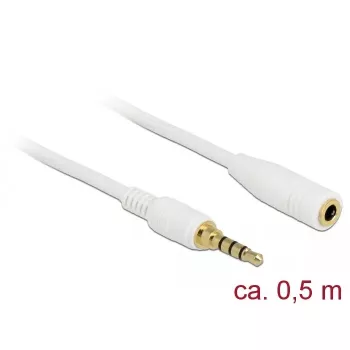 Audiokaapeli DeLOCK 85628 0,5 m 3,5 mm valkoinen