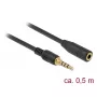 Audiokaapeli DeLOCK 85627 0,5 m 3,5 mm musta