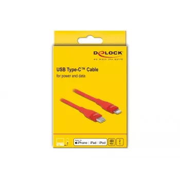 Data- ja latauskaapeli USB Type-C Lightning DeLOCK 86635