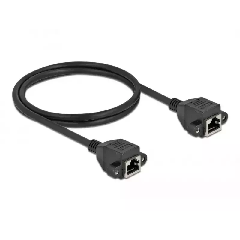 Verkkokaapeli DeLOCK Cat.6A RJ45-RJ45 1 m musta