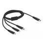 USB-latauskaapeli DeLOCK 87149 3-in-1 USB Type-C Lightning Micro USB 1 m