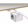 DeLOCK 11497 3-paikkainen pistorasiakuutio 1,5 m jatkojohdolla, USB-laturi, lapsilukko, valkoinen