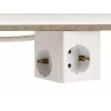 DeLOCK 11497 3-paikkainen pistorasiakuutio 1,5 m jatkojohdolla, USB-laturi, lapsilukko, valkoinen