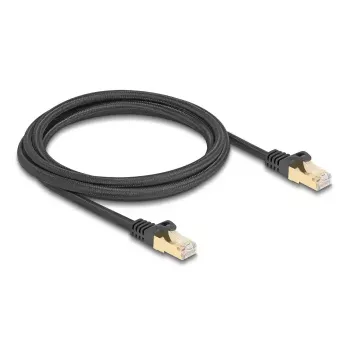 Verkkokaapeli DeLOCK RJ45 80318 uros – uros Cat.6A 2 m musta