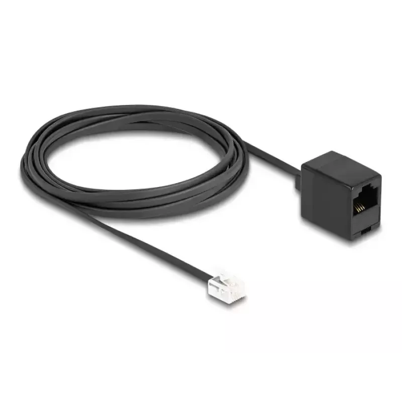 DeLOCK puhelinkaapeli RJ11-uros – RJ45-naaras musta 3 m