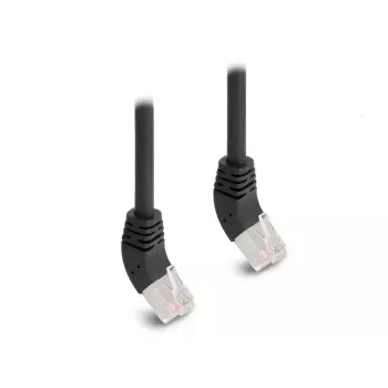 Verkkokaapeli DeLOCK RJ45 Cat.6A 45° taivutettu 0,5 m musta