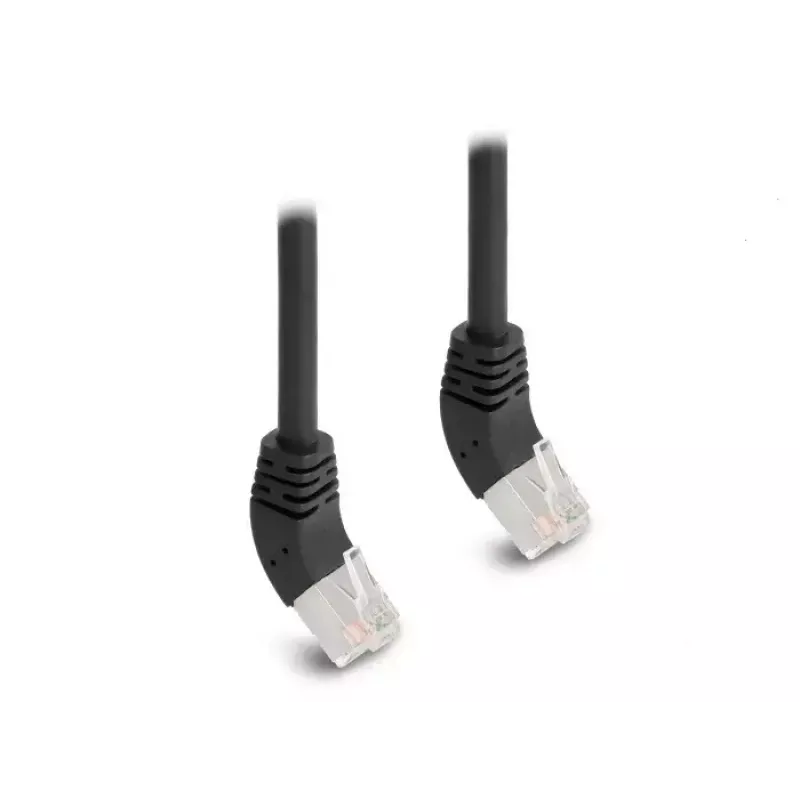 Verkkokaapeli DeLOCK RJ45 Cat.6A 45° taivutettu 0,5 m musta