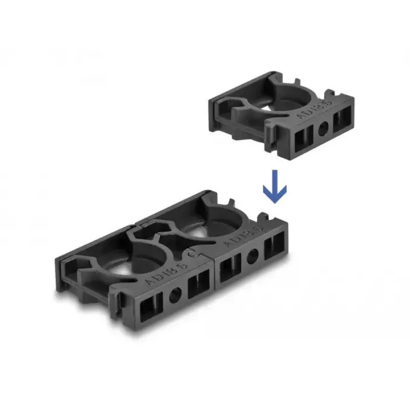 Kaapelipidike DeLOCK 60483 15,8 mm musta 8 kpl