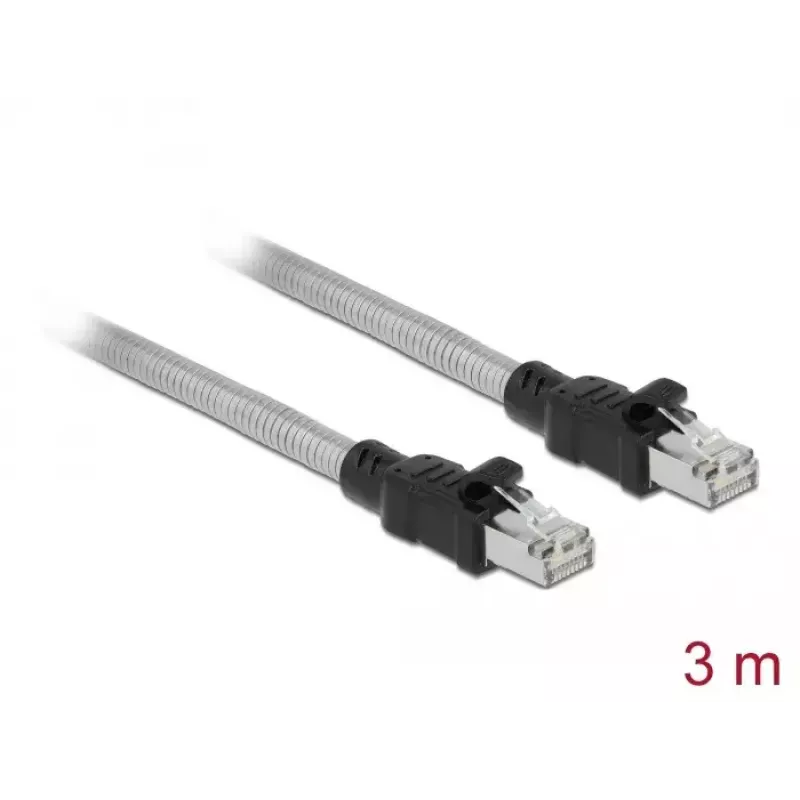 DeLOCK RJ45-kaapeli Cat.6A U/FTP metallipäällysteellä 3 m