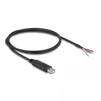 DeLOCK sovitinkaapeli USB 2.0 Type-A sarjaporttiin RS-485 1 m musta