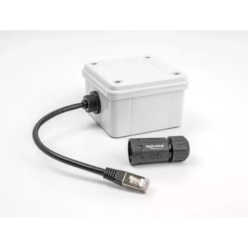 Verkkokaapeli DeLOCK 88147 RJ45-RJ45 Cat.6A 0,25 m musta