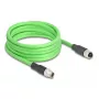 Verkkokaapeli DeLOCK M12-kaapeli X-koodattu 8-napainen uros-liitin PUR (TPU) 2 m