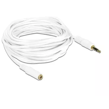 Audiokaapeli 3,5 mm uros-naaras DeLOCK 83771 5 m valkoinen