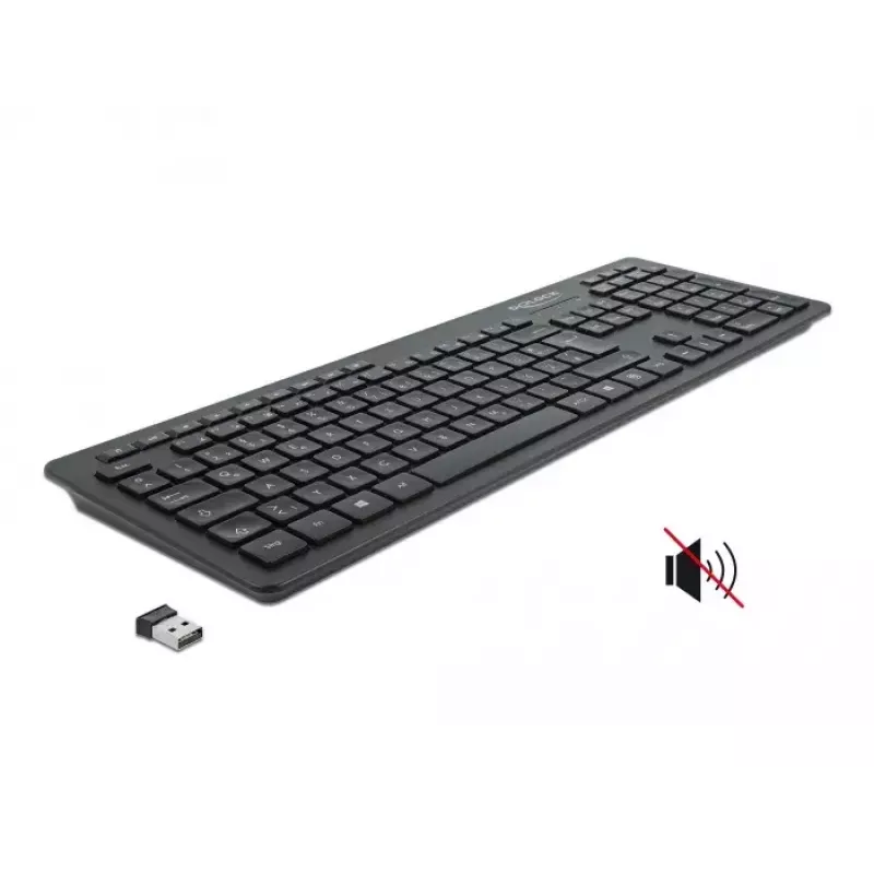 DeLOCK 12004 Home USB QWERTZ saksa musta