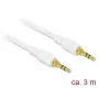 Audiokaapeli DeLOCK 85552 3 m 3,5 mm valkoinen