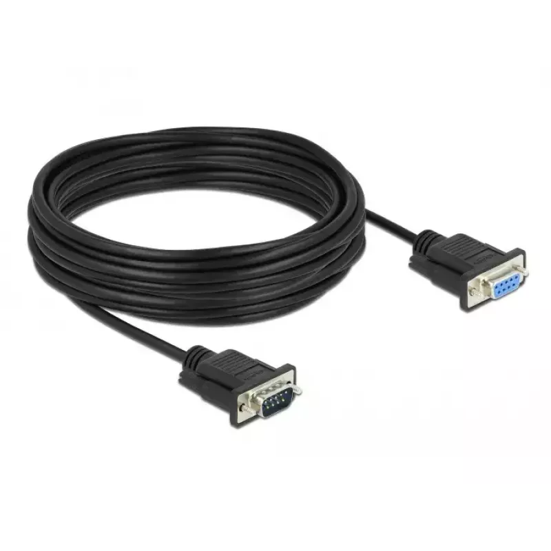 Sarjakaapeli DeLOCK 86599 musta 10 m RS-232 Sub-D9