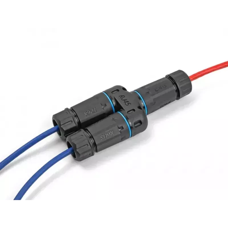 DeLOCK kaapeliliitin RJ45-naaras - 2 x RJ45-naaras Cat.6A vesitiivis