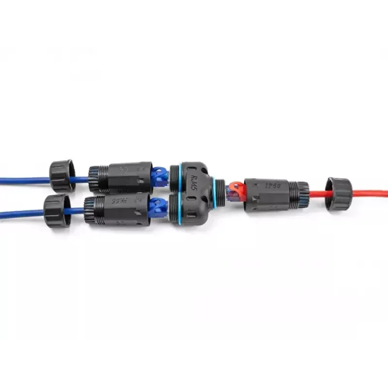 DeLOCK kaapeliliitin RJ45-naaras - 2 x RJ45-naaras Cat.6A vesitiivis