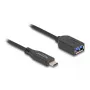 DeLOCK USB-kaapeli 10 Gbps Type-C-uros - Type-A-naaras 50 cm