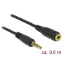 Audio-kaapeli DeLOCK 85700 0,5 m 3,5 mm musta