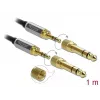 Audiokaapeli DeLOCK 85785 1 m 3,5 mm musta harmaa