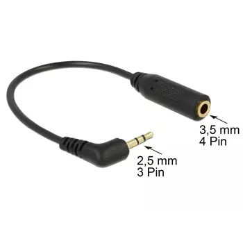 Audio-kaapeli DeLOCK 0,17 m 2,5 mm/3,5 mm