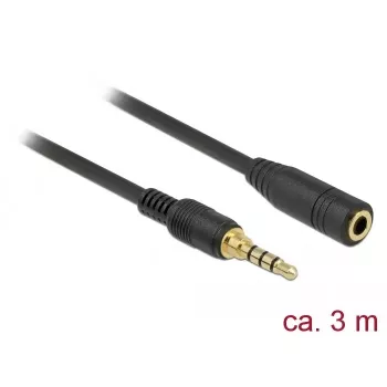 Audiokaapeli DeLOCK 85633 3 m 3,5 mm musta