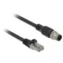 Verkkokaapeli DeLOCK 84922 RJ-45 M12 Cat5e 1 m musta