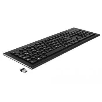 Näppäimistö DeLOCK 12671 Office RF langaton QWERTZ saksalainen musta