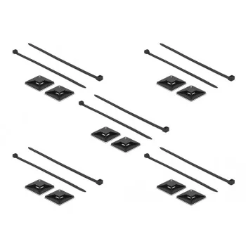 Kaapelisidontateline DeLOCK 18675 musta nylon 10 kpl