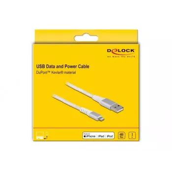 DeLOCK USB-data- ja latauskaapeli iPhone iPad iPod 3 m Lightning