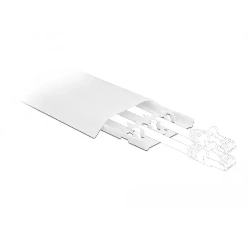 Kaapelikanava DELOCK 20886, polypropeeni, valkoinen, 300×85×10 mm, 2 kpl