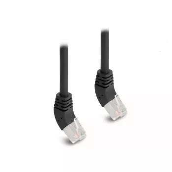 Verkkokaapeli DeLOCK RJ45 Cat.6A S/FTP 45° alaspäin 0,25 m musta
