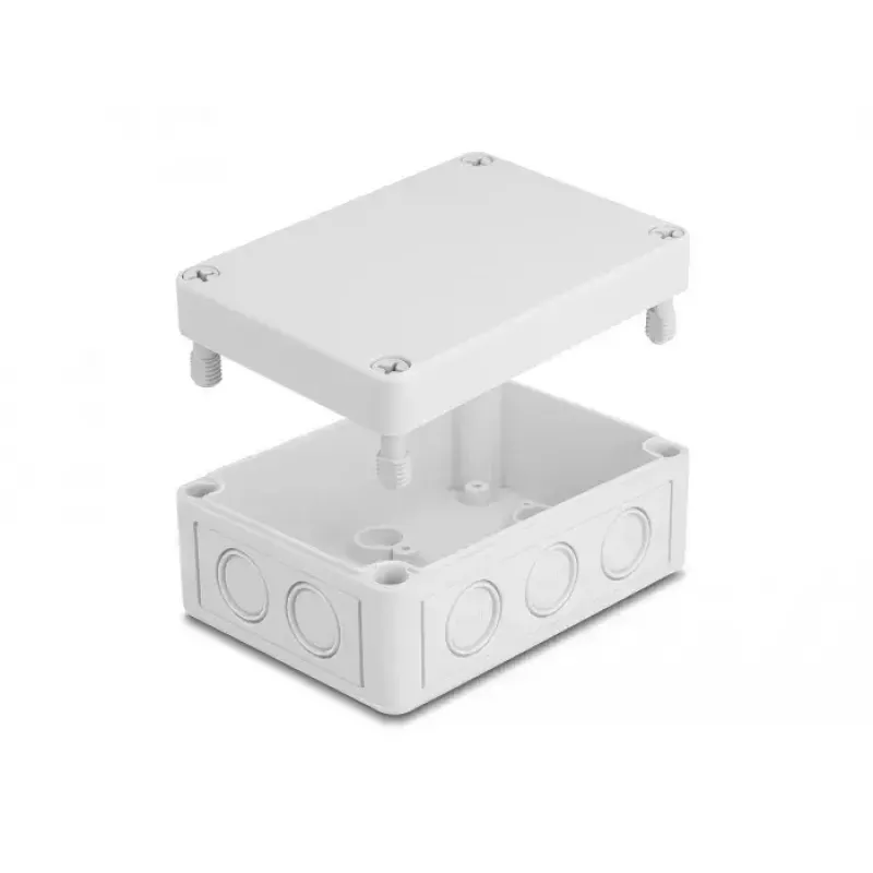 DELOCK asennuskotelo 130 x 93 x 57 mm harmaa ABS ulkokäyttöön