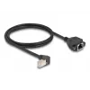 DeLOCK verkkopidennyskaapeli S/FTP RJ45 90° kulma - RJ45 Cat.6A 1 m musta