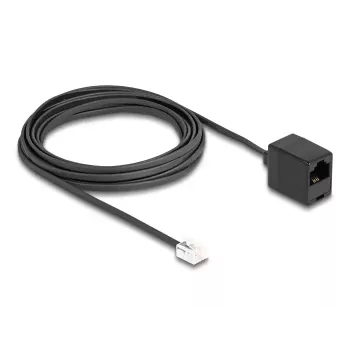 DeLOCK puhelinkaapeli RJ11-pistoke - RJ45-liitin musta 5 m