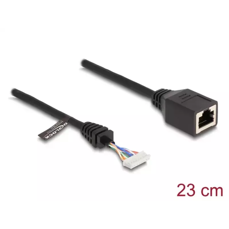 Verkkokaapeli DeLOCK 88006 RJ45-liitin - piikkirima liitin Cat5e 0,23 m musta